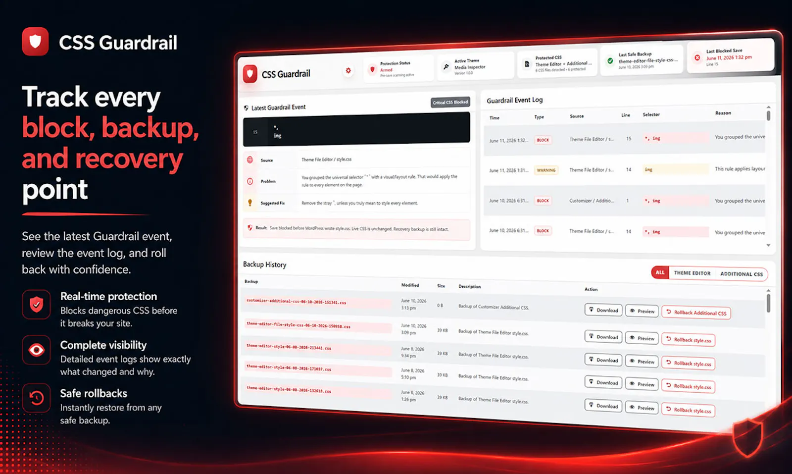 CSS Guardrail screenshot 2
