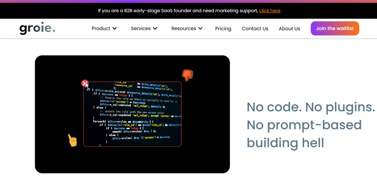 Groie - No-code website builder gallery image