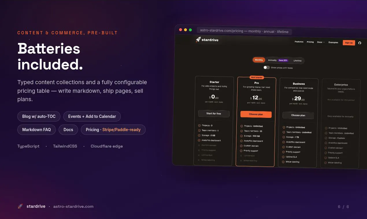 Stardrive - Free Astro Boilerplate gallery image
