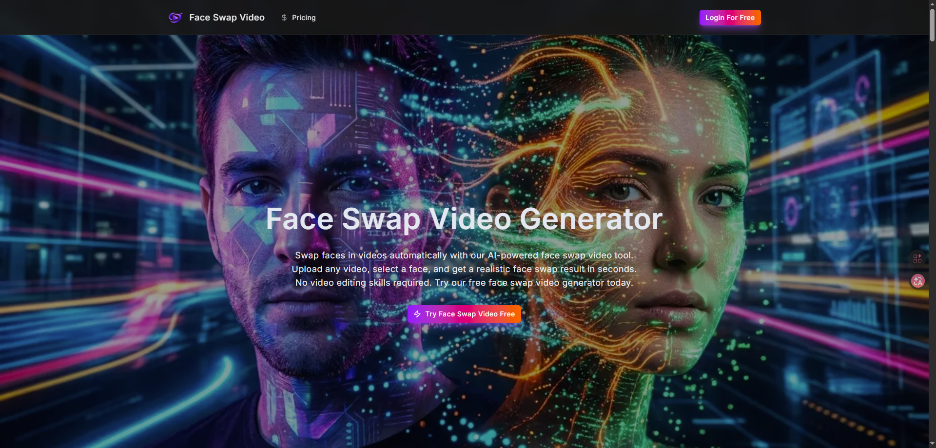 Face Swap Video - Main product screenshot demonstrating key features and user interface