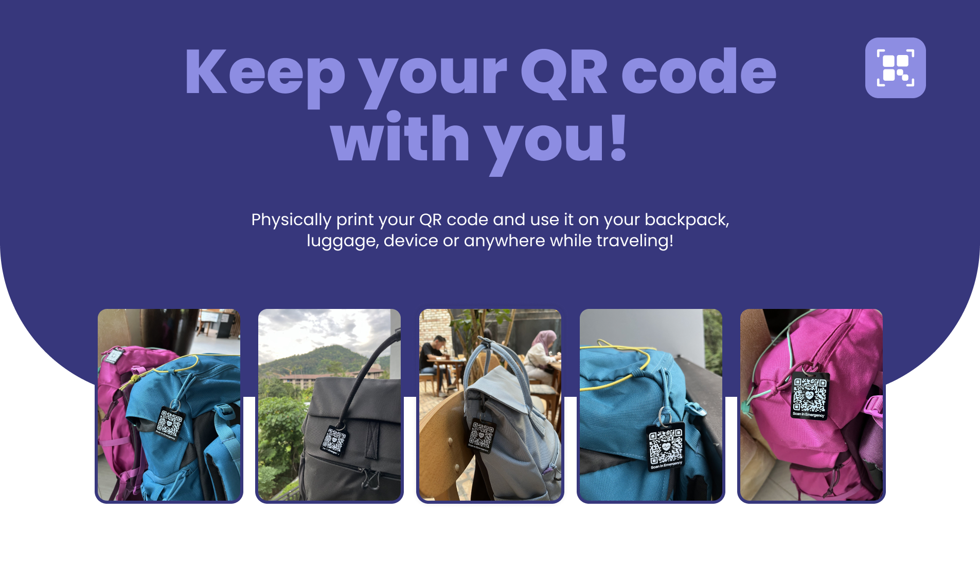 وسائط Nomadqr - قم بإنشاء رموز QR التي تعرض معلومات مسافر مخصصة 2