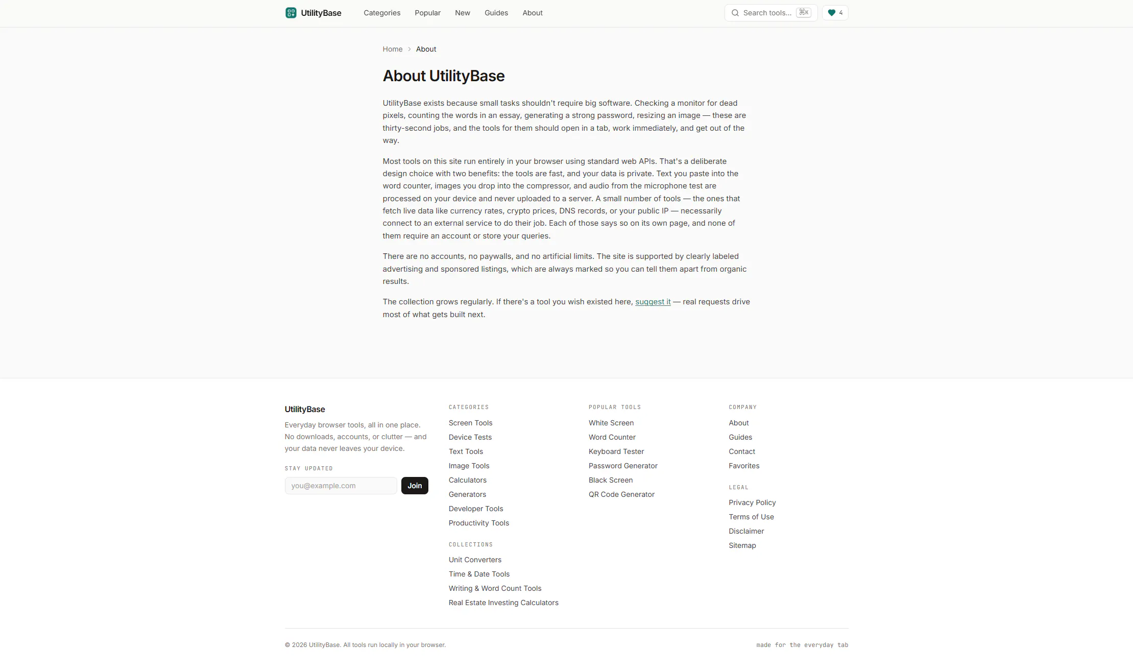 UtilityBase — Everyday browser tools gallery image