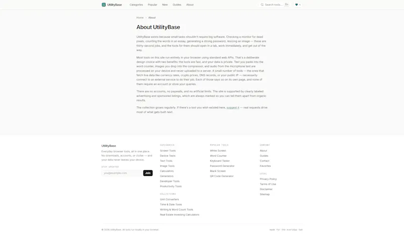 UtilityBase — Everyday browser tools screenshot 3