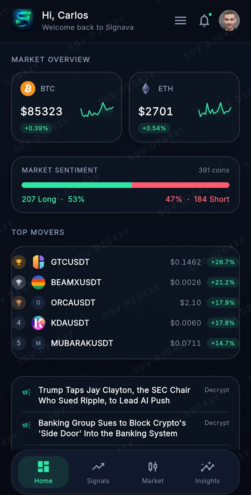 Signava screenshot 2