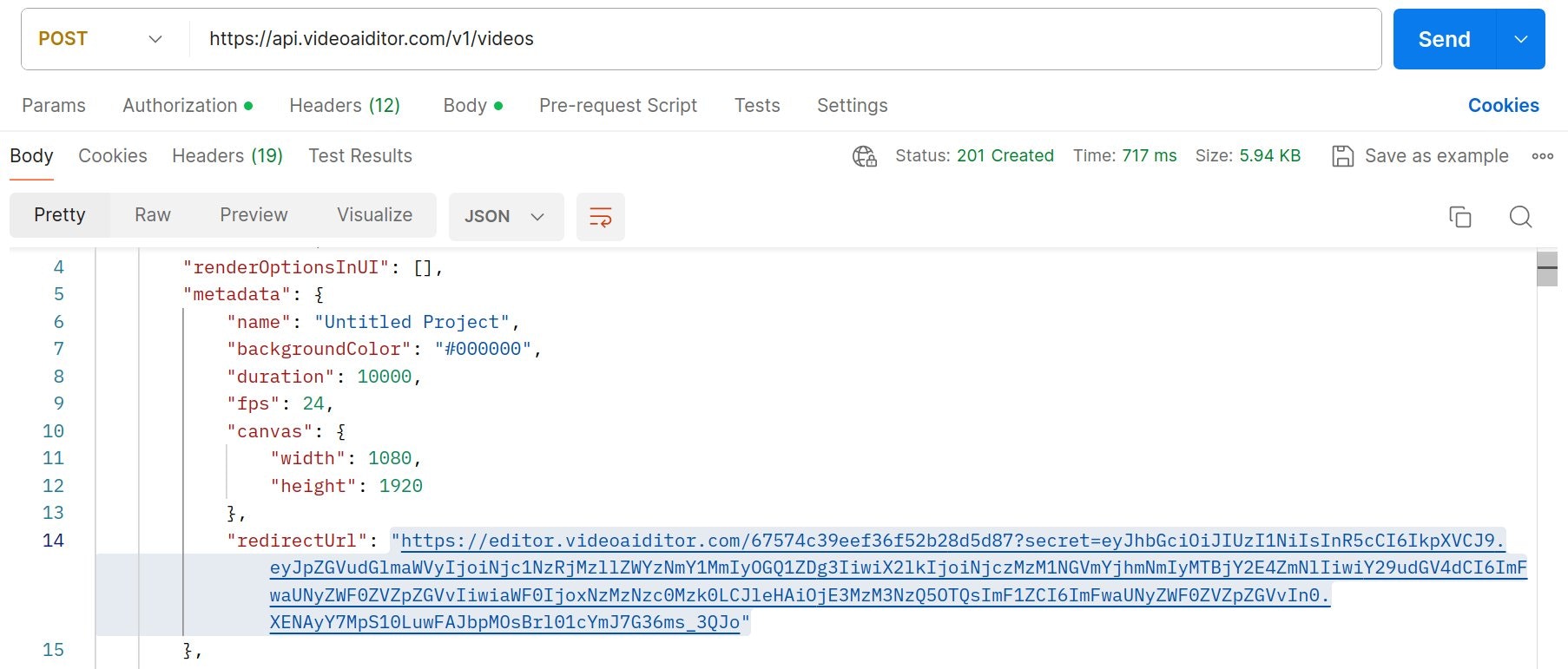 Videoaiditor - Videobewerking en rendering als API. media 8