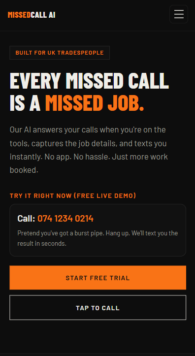 MissedCallAI gallery image