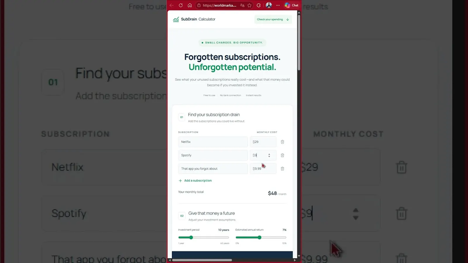 SubDrain Calculator screenshot 1 (video preview)