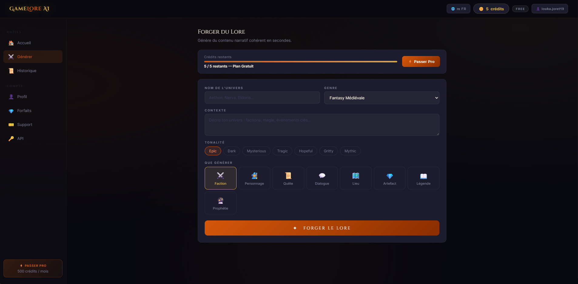 GameLore AI gallery image