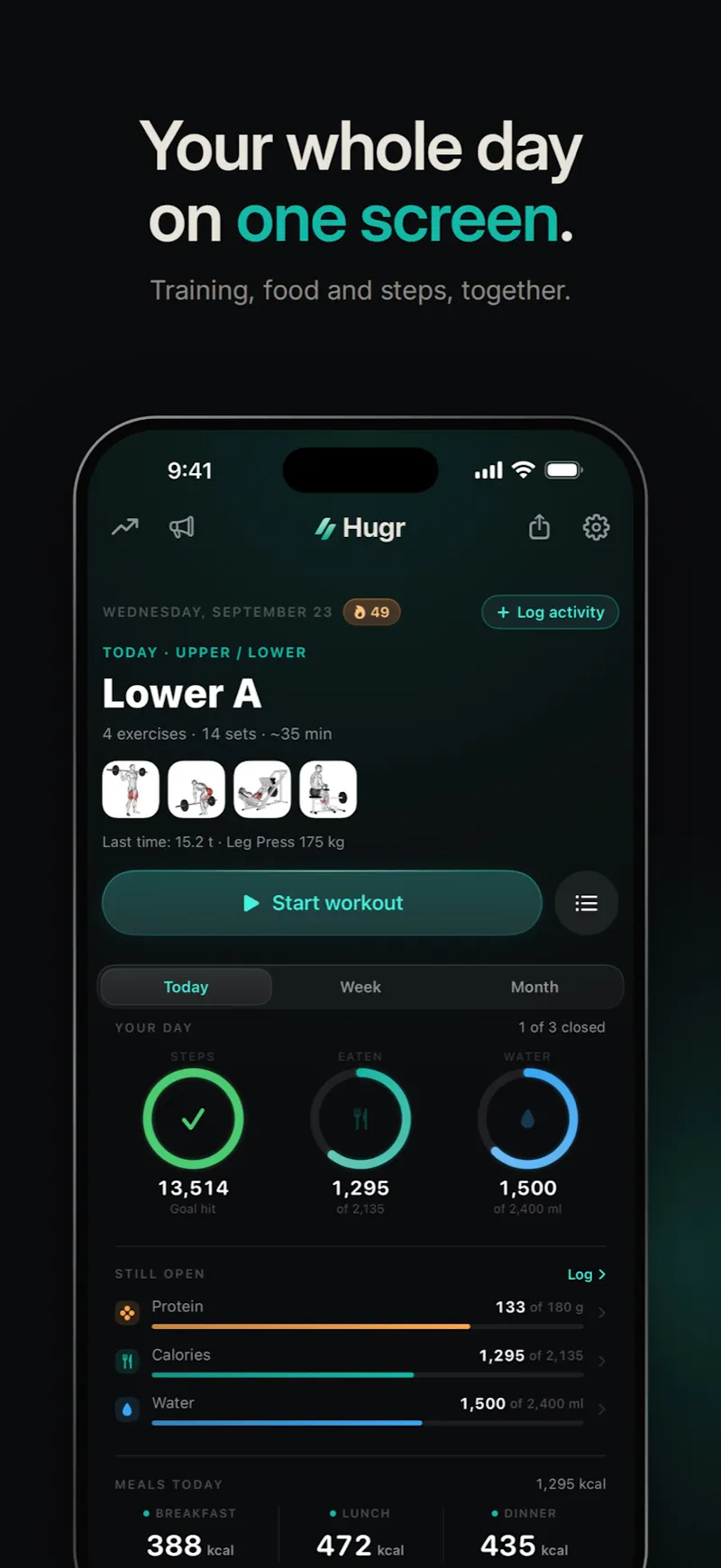 Hugr: Workout & Nutrition screenshot 4