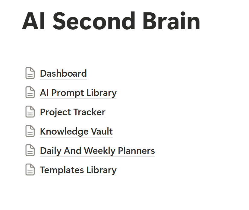AI Second Brain Notion Template logo