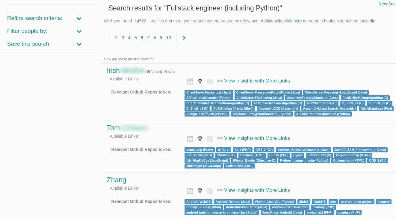 Talentful.ai Chrome Extension 1.0 gallery image