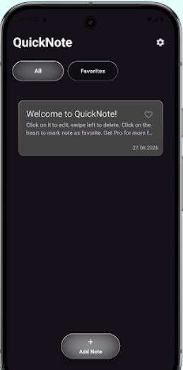 Mídia 1 de QuickNote - Nota Tomando aplicativo - Produtividade, anotações, minimalistisch