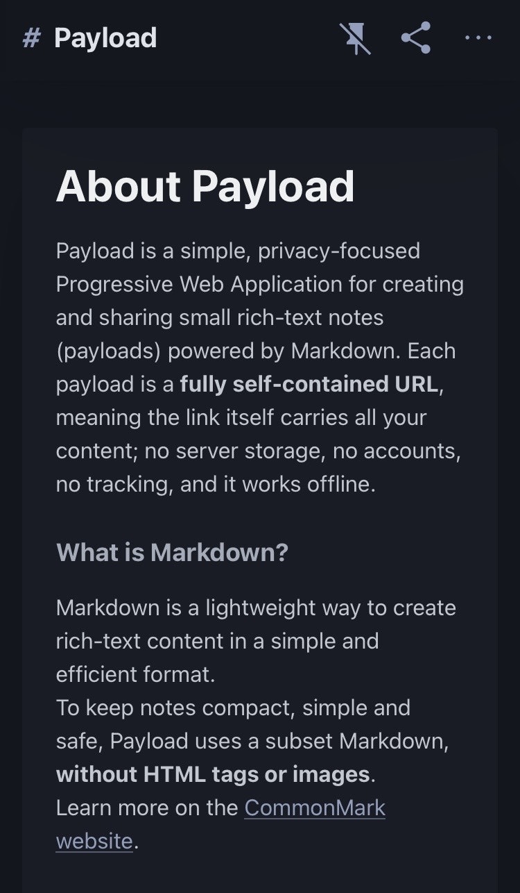 PayloadNotes gallery image