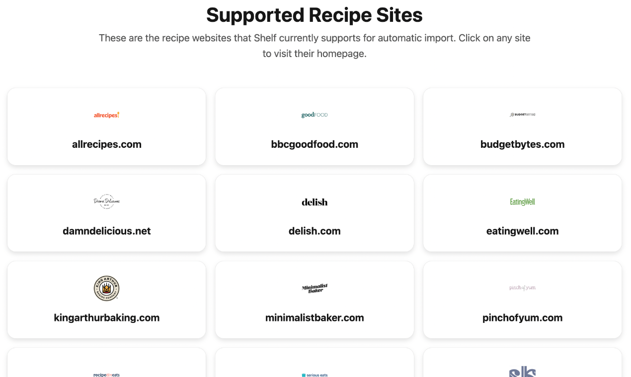 Recipe Shelf gallery image