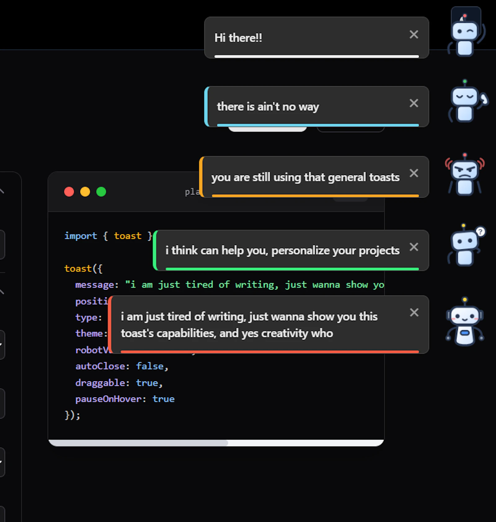 robot-toast screenshot 5