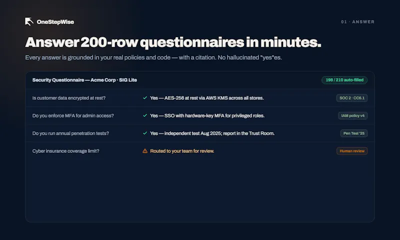 OneStepWise screenshot 2