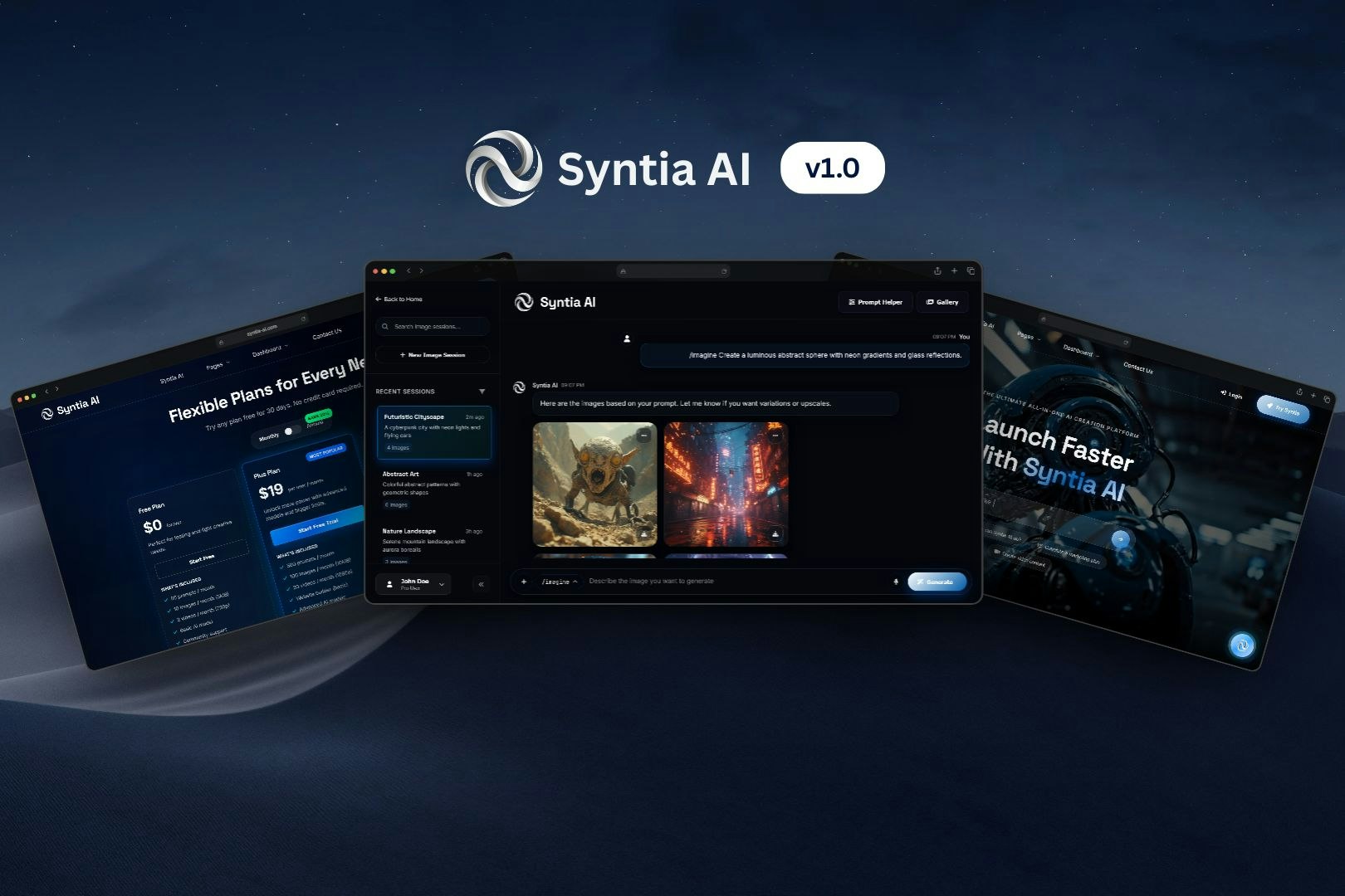 Syntia – AI SaaS Dashboard Template gallery image
