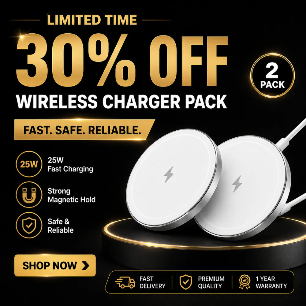 Limited Time 30% Off Chargers.