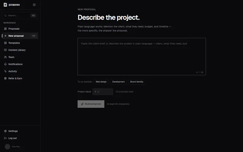 Proposo screenshot 3