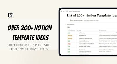 Start a Notion Template Side Hustle gallery image