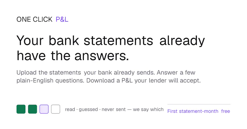 ONE CLICK P&L screenshot 2