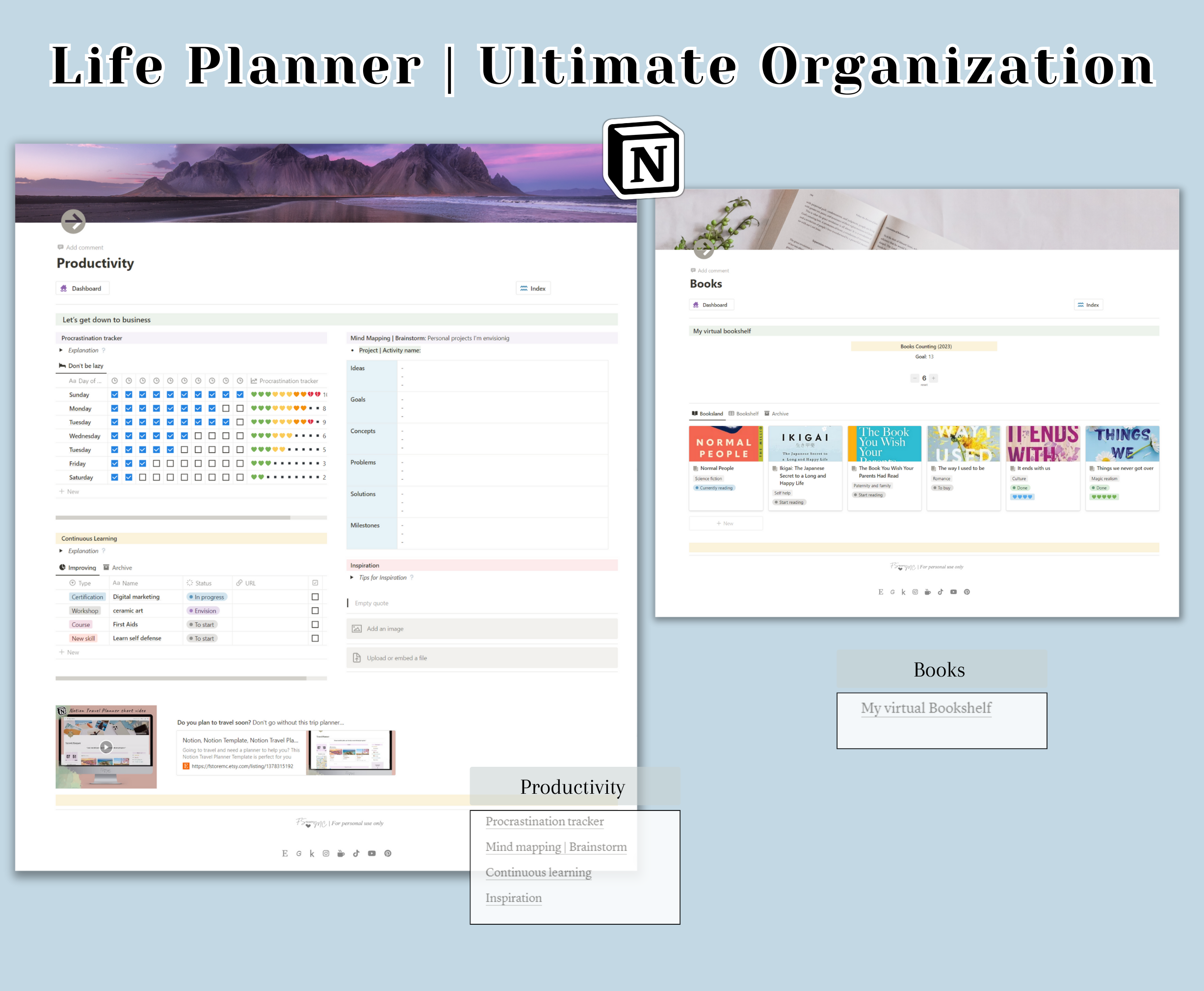 Begriff |Lebensplaner-All-in-One - Begriff ultimativer Lebensorganisationsplaner alle in einem Medien 2