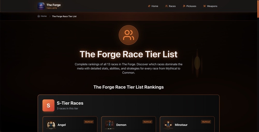 The Forge Tier List gallery image