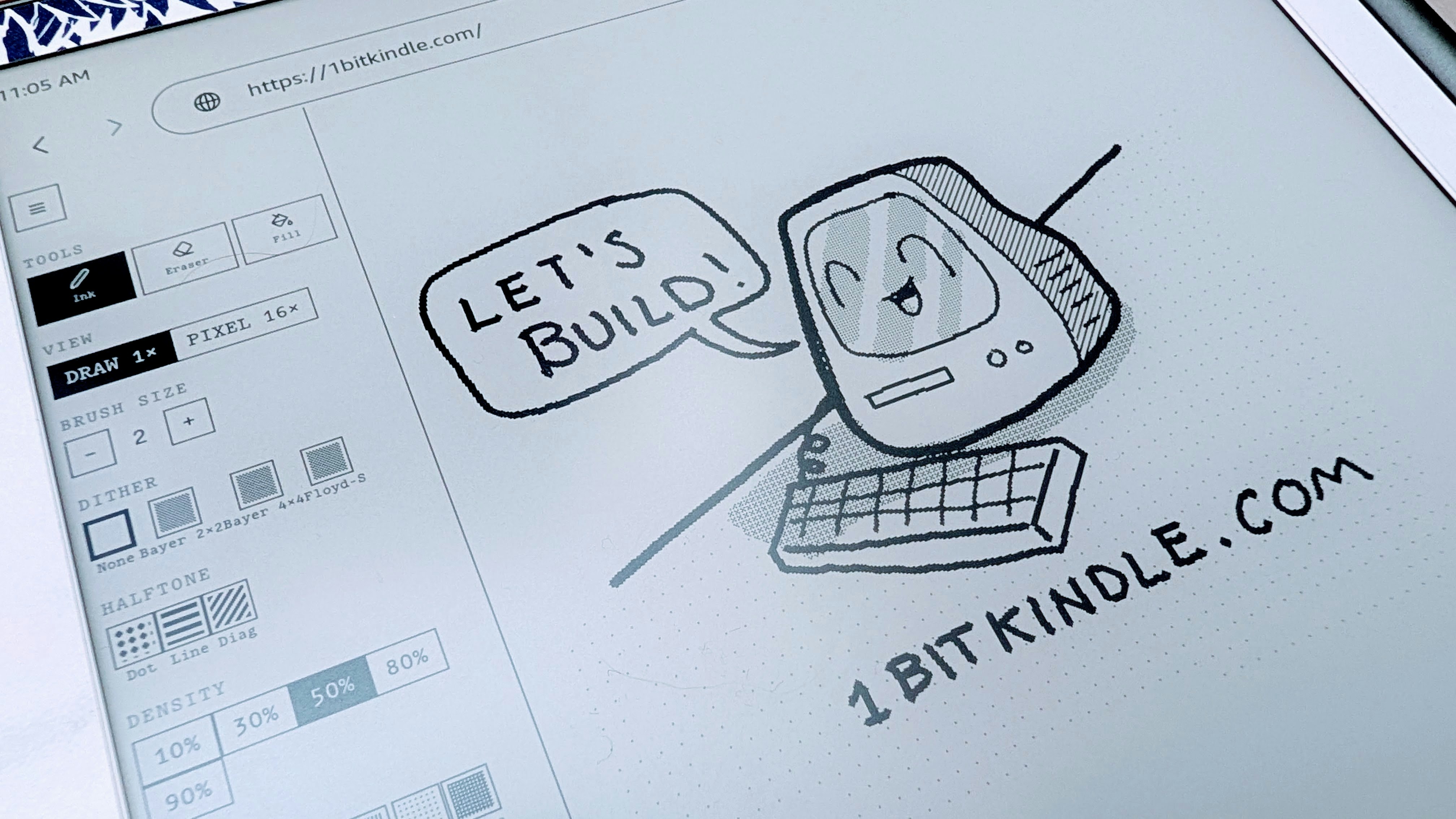 A tiny drawing studio for your Kindle. gallery image