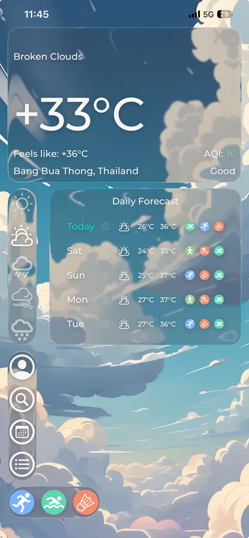 FitCast: Weather & Activity screenshot 2
