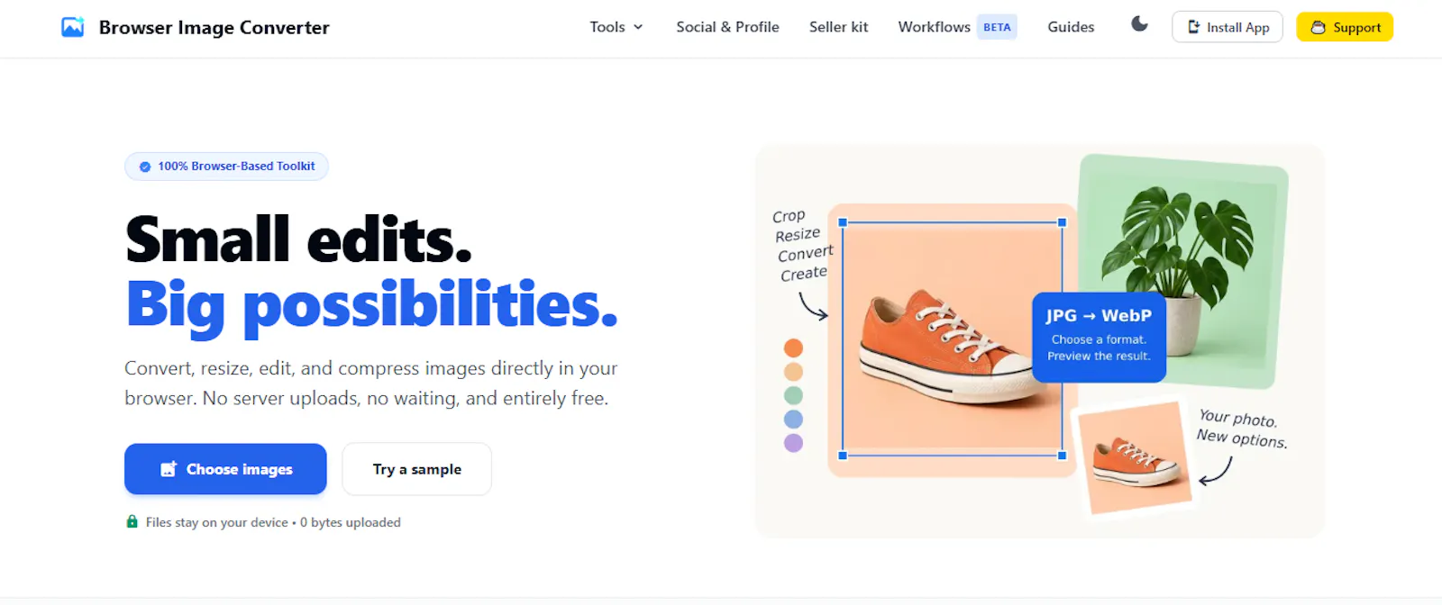 Browser Image Converter screenshot 1