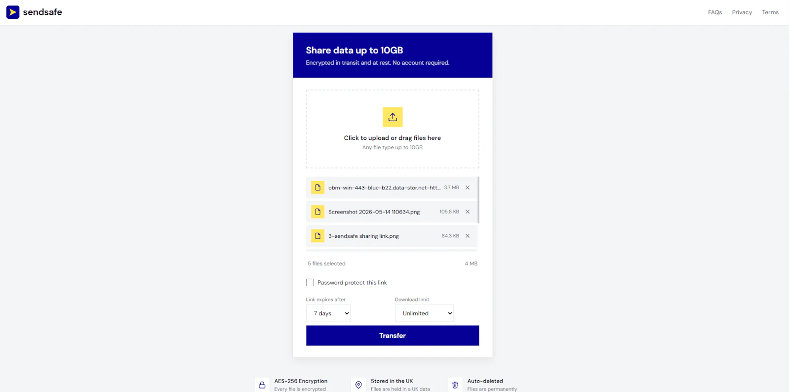 Sendsafe screenshot 3