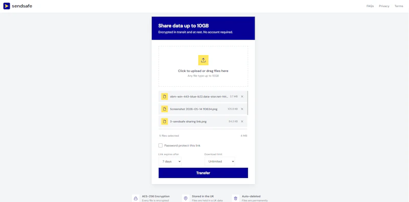 Sendsafe screenshot 3