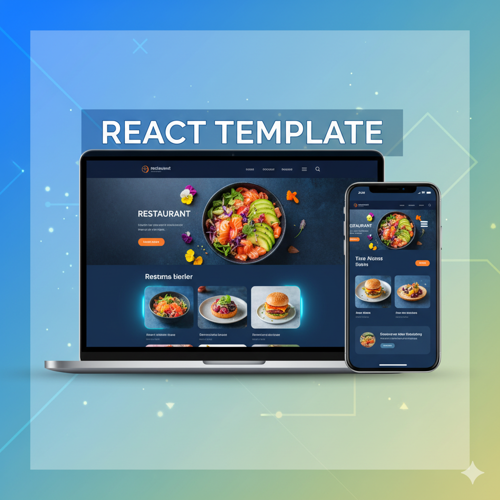 Modèle de restaurant React moderne