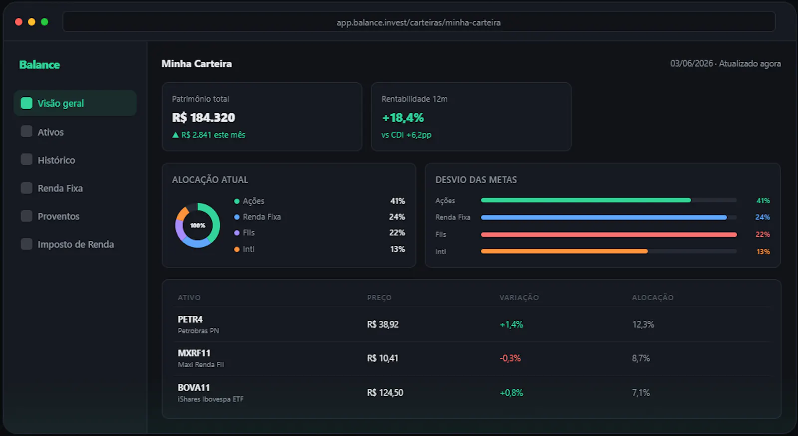 Balance Invest screenshot 1