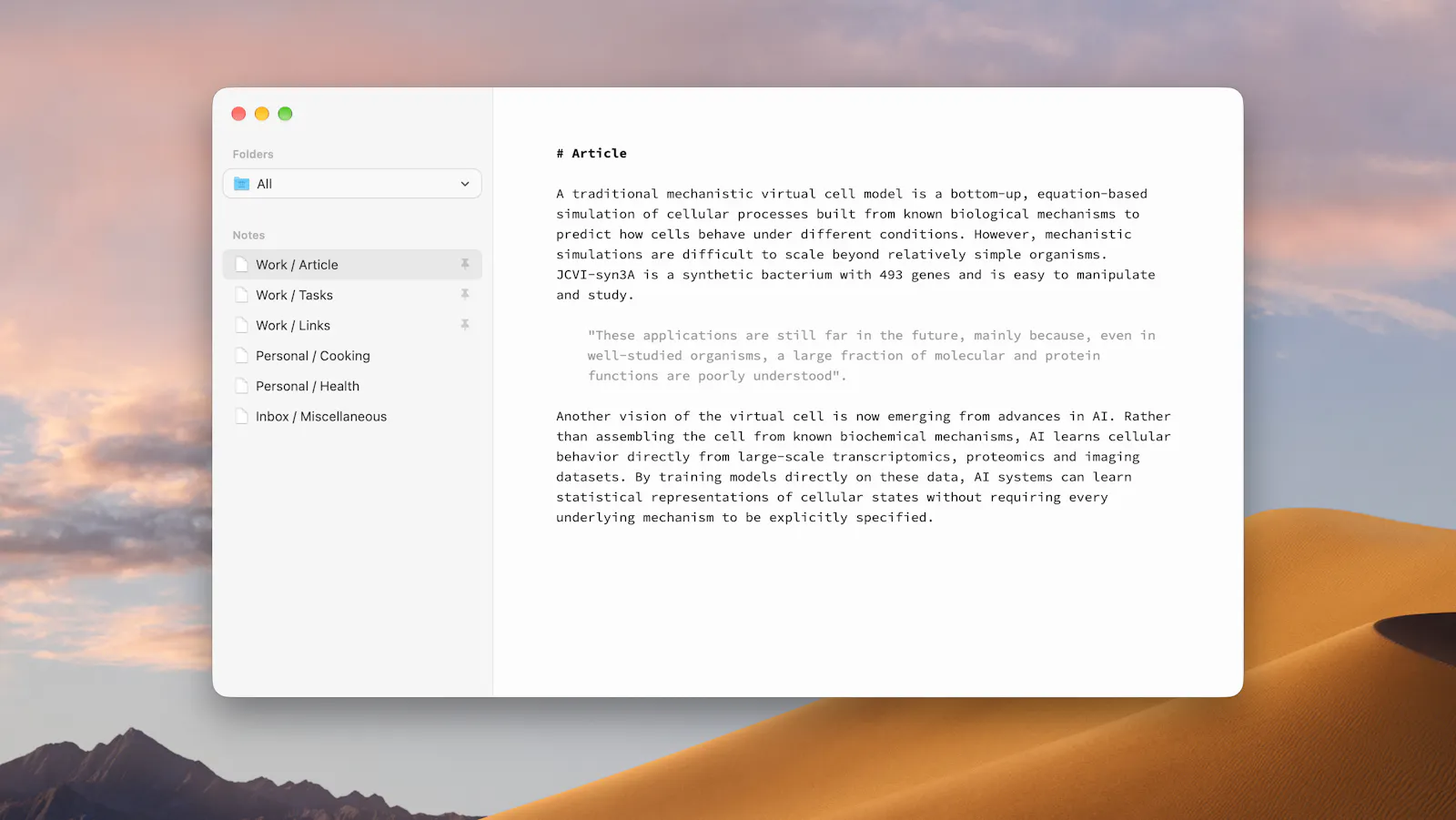 Paragraph Notes screenshot 1