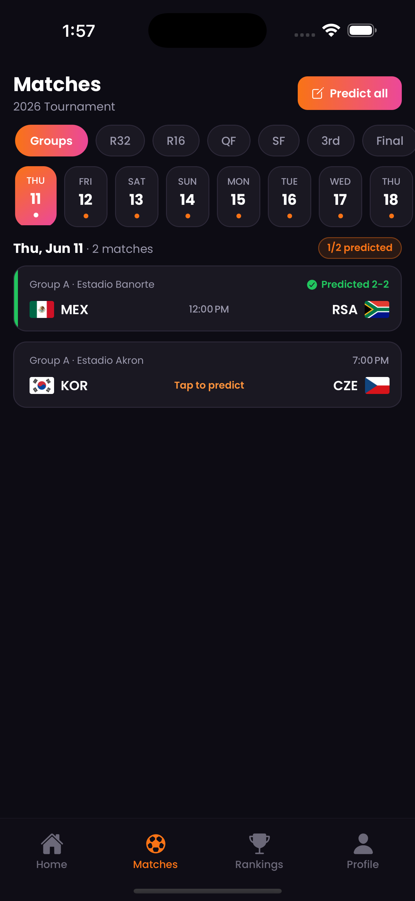 Quiniela 2026 — World Cup 2026 Game gallery image