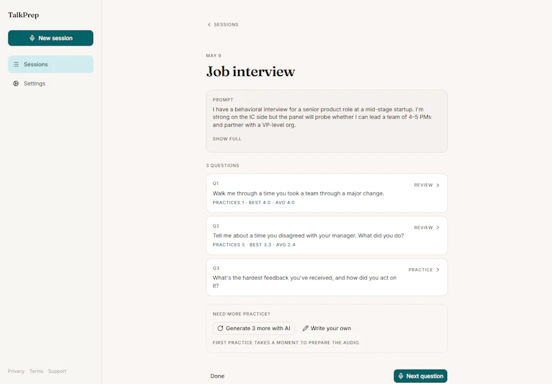 TalkPrep screenshot 2