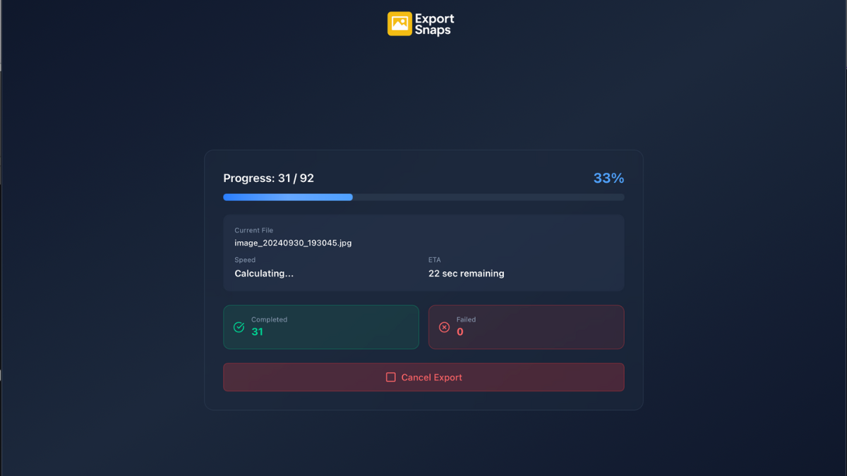 ExportSnaps - Screenshot 2 preview