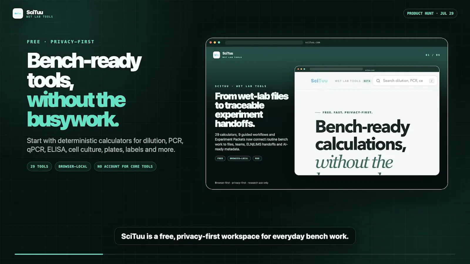 SciTuu Wet Lab Tools screenshot 1 (video preview)