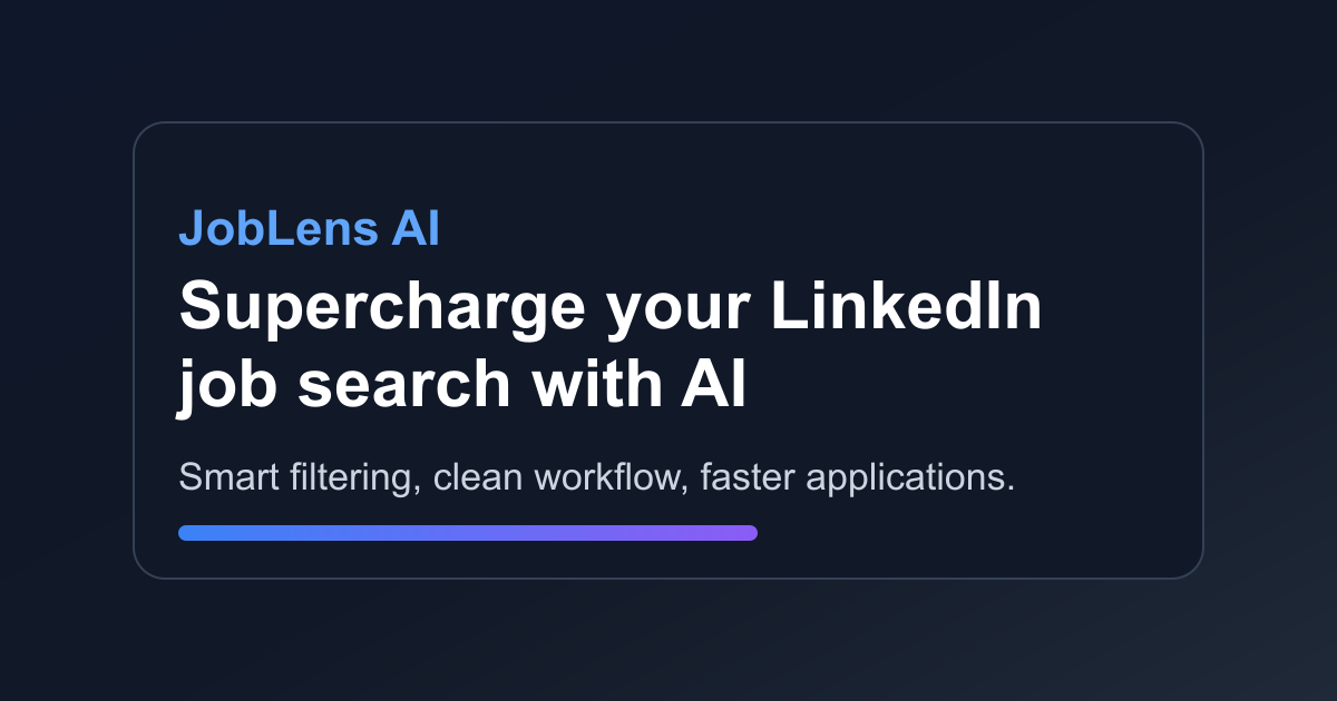 JobLens AI: Stop seeing the same jobs gallery image
