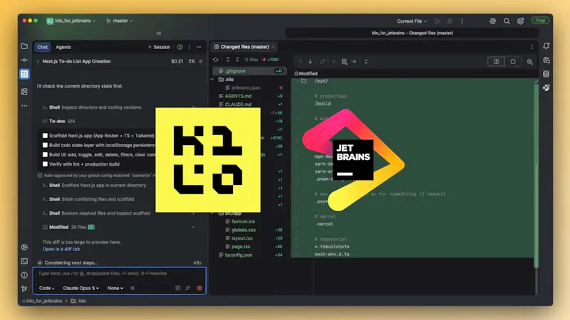 Kilo Code for JetBrains screenshot 1 (video preview)