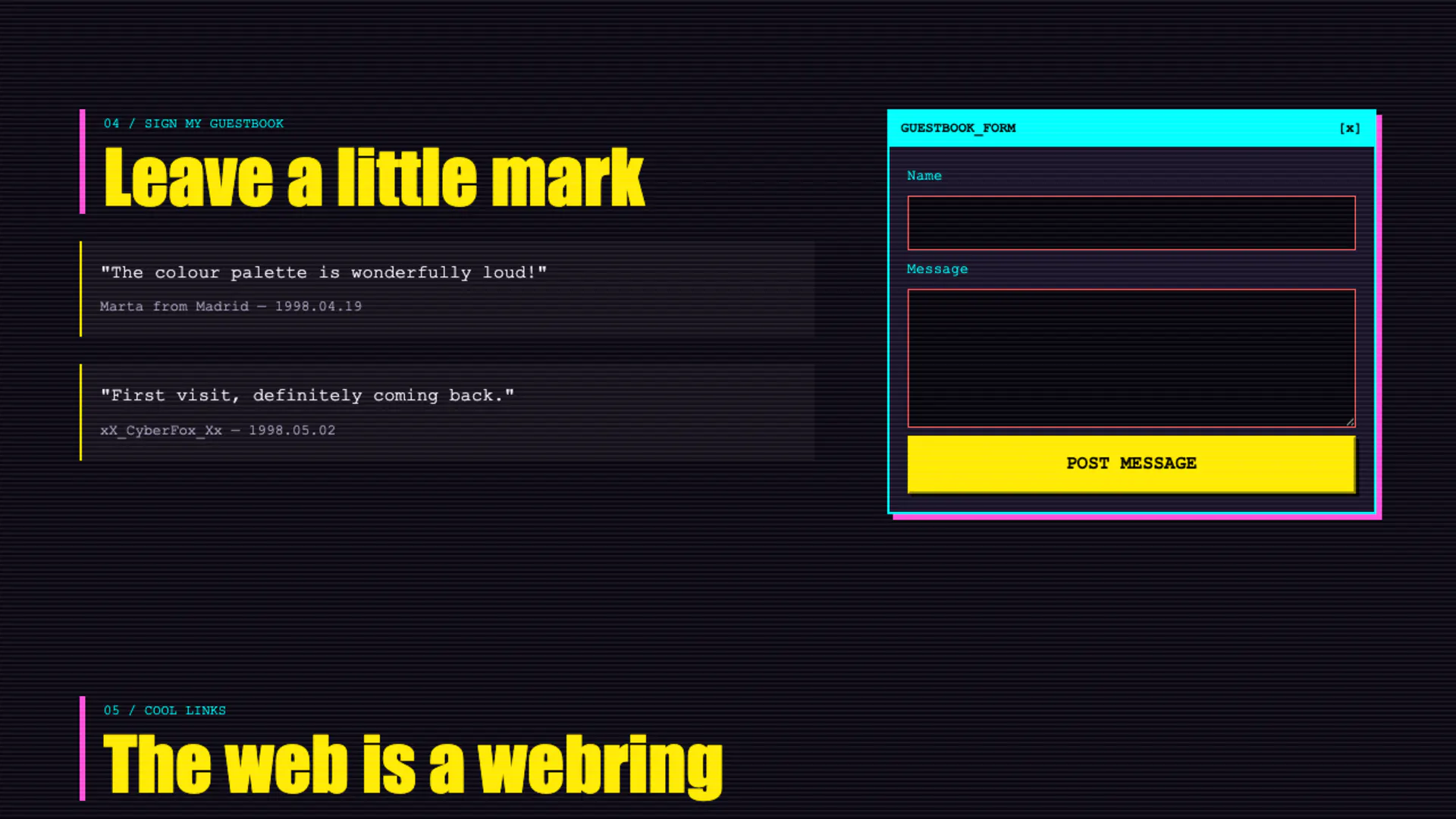 Retro Portal - Web Template gallery image