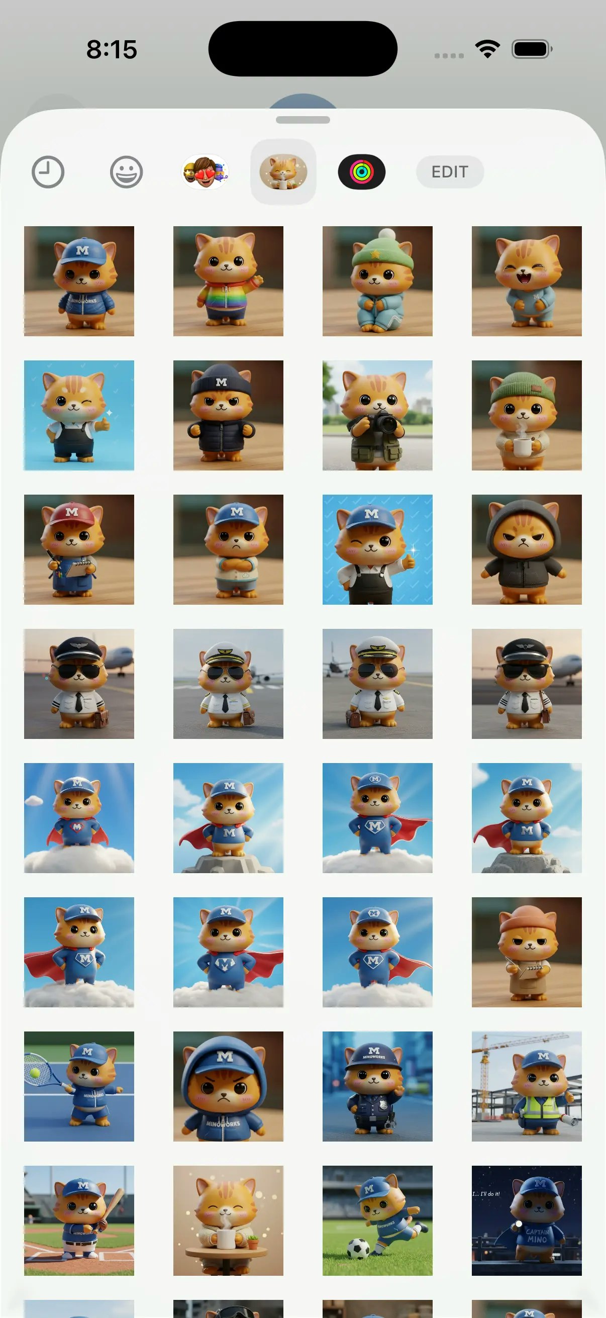 MinoCat Stickers - Screenshot 5 showing product features and functionality