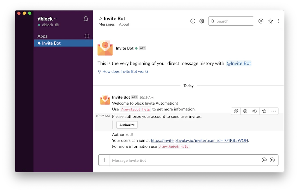 Slack Invite Automation