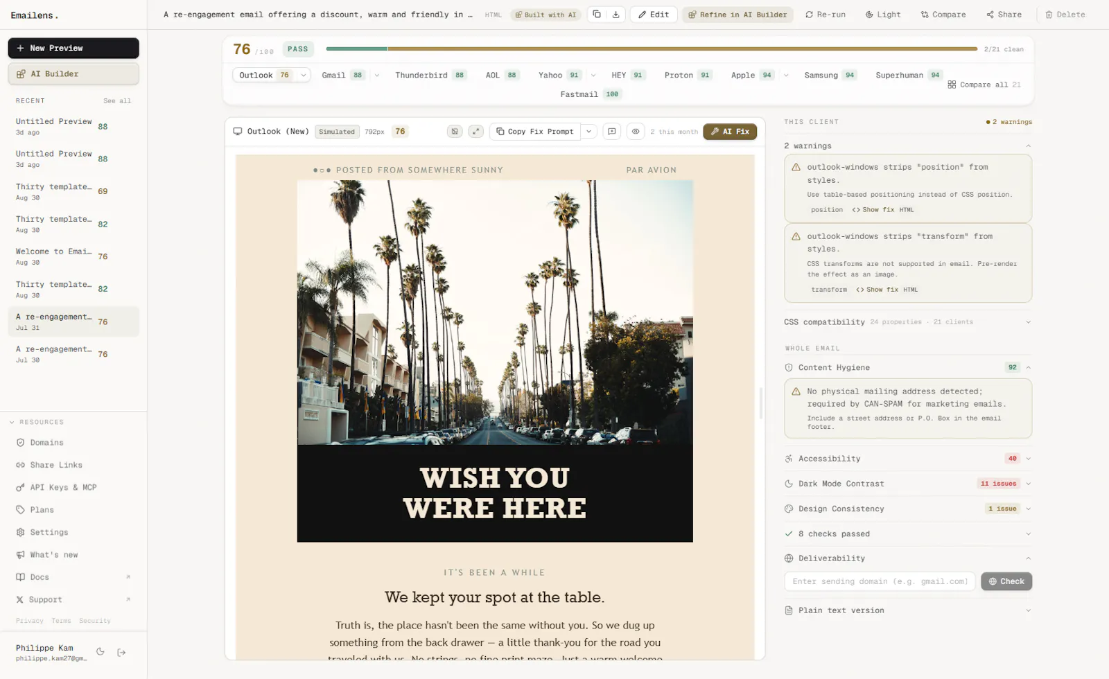 Emailens screenshot 3