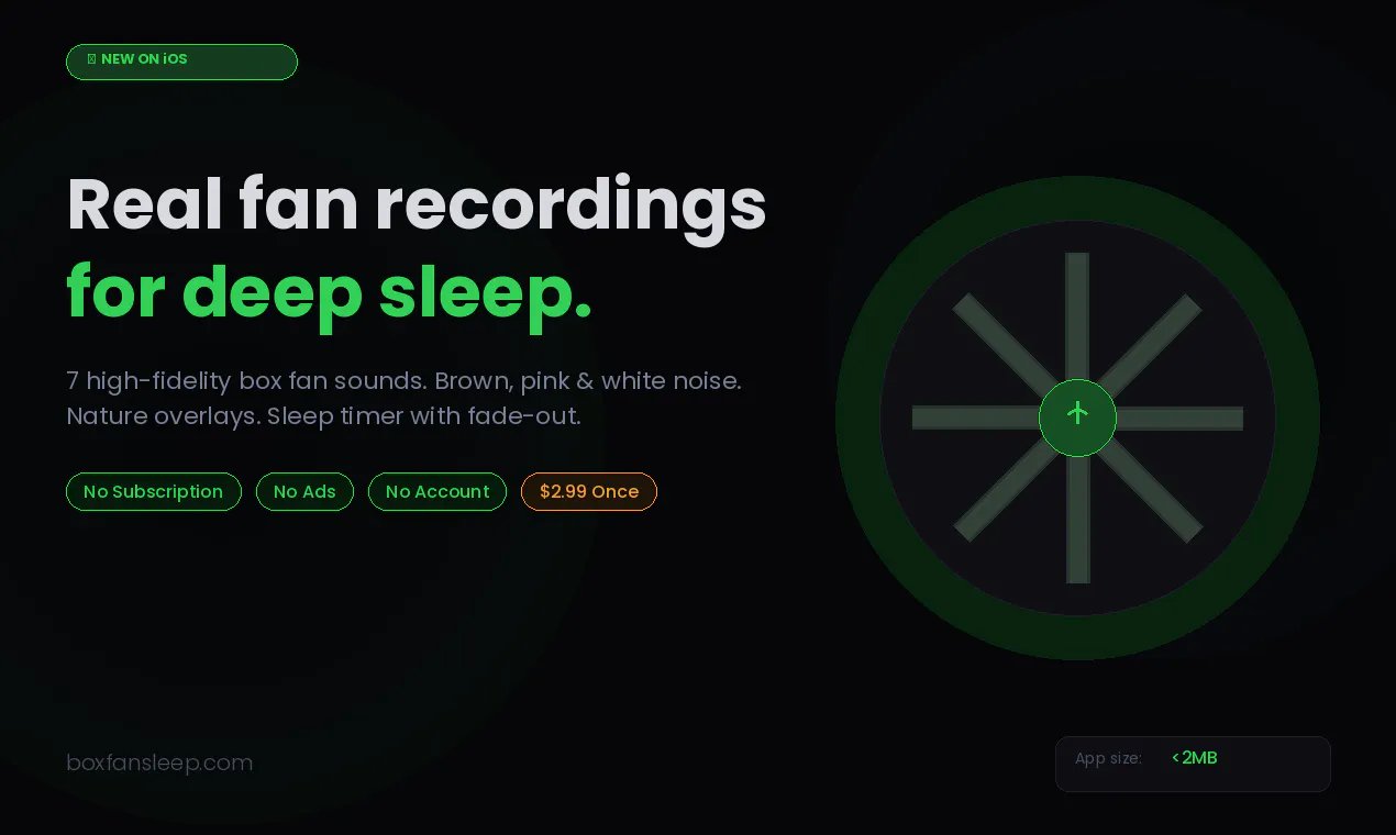 Box Fan Sleep 项目横幅