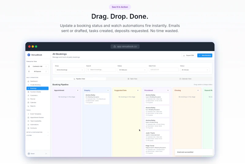 VenueBook screenshot 2