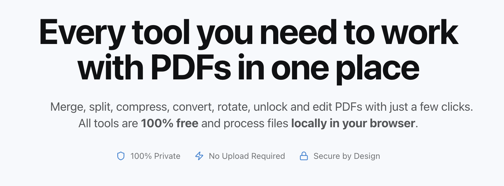 LocalPDF - Main product screenshot demonstrating key features and user interface