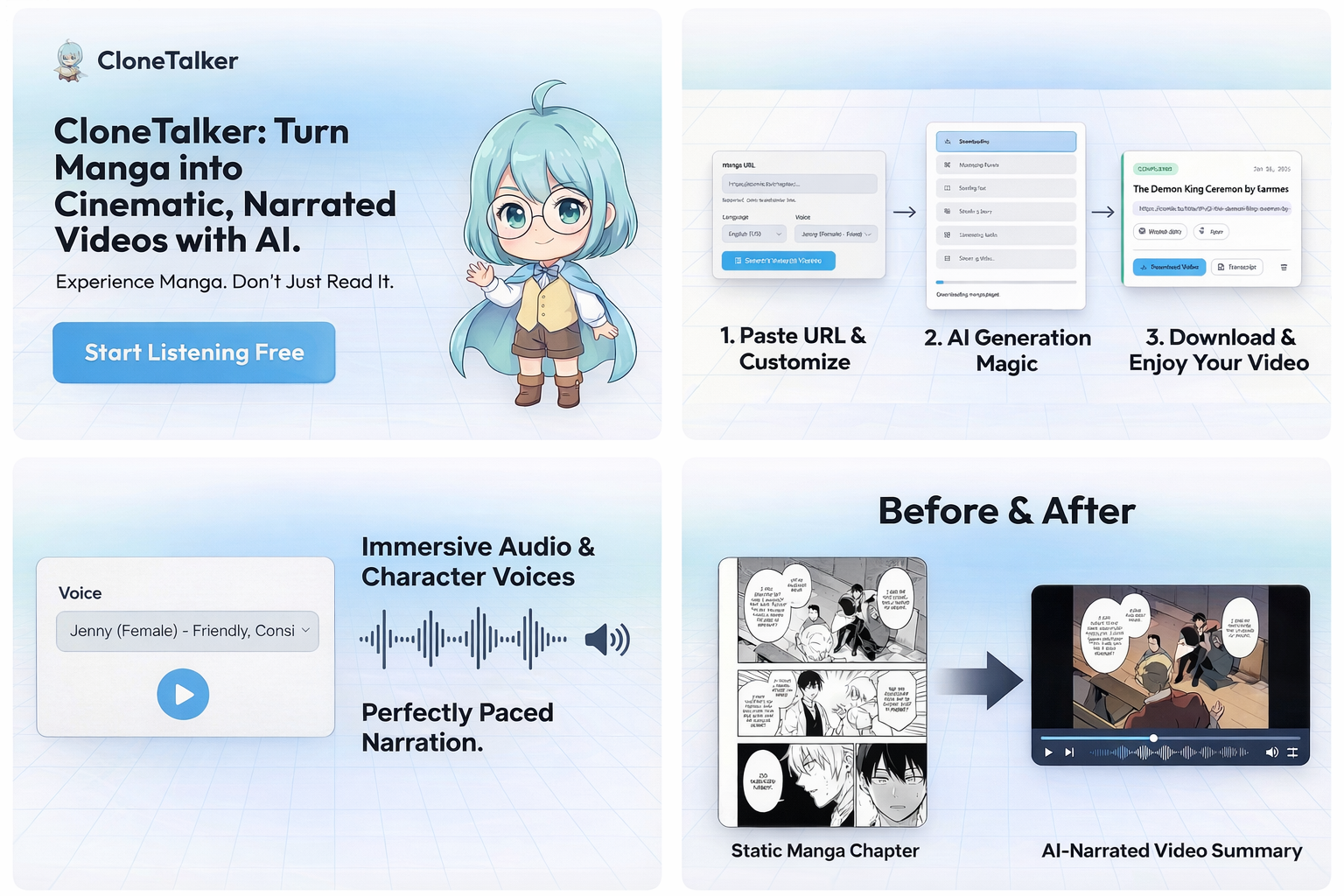 CloneTalker — Manga to Video gallery image