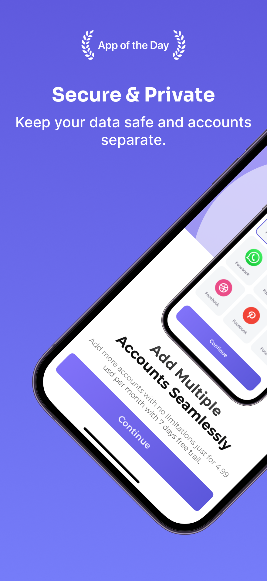 Parallel account - dubbele ruimtes - Voer meerdere accounts van dezelfde app uit op één apparaat. media 5